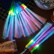 10Pcs Glow Stick Glow Fiber Stick LED Party Night Light Birthday Wedding Party
