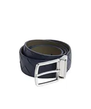Bottega Veneta Intrecciato Buckle Belt 110,100,105,90,95,85 Abyss/Cypress