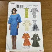 Vogue Pattern 9239 S 6-14Princess Seam Dresses With Sleeve And Skirt Variations