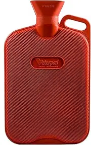 Peterpan Hot Water Bottle with Cover, Extra Large Extra Thick Hot Water Bag for Pain Relief, Thicker Higher Quality Rubber for Better Insulation, BPA & Phthalates Free, 2.7 litres Capacity, Red