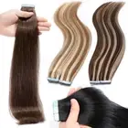 Blue Tape in 100% Remy Human Hair Extensions Invisible Skin Weft 14"-24" Blonde