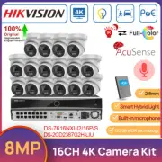 Hikvision 16CH 4K AcuSense CCTV System 8MP ColorVu IR Hybrid Light Camera Audio