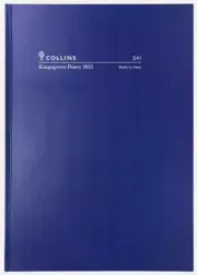 2025 Diary Collins Kingsgrove A4 Week To View WTV Hardcover BLUE 341.P59-25