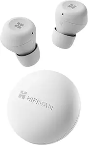 HIFIMAN TWS450 Environmental Noise Cancelling Bluetooth in-Ear Hi-Fi Earphones with Audiophile-Grade Dynamic Driver, Low Latency Bluetooth 5.3, IPX4 Water/Sweat Resistant, Small Cavity, White…