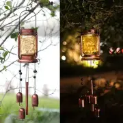 -Solar Wind Chime, Mason jar Chime Light,Hanging Chimes, Memorial Chimes Outd...