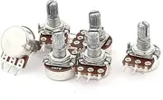 Aexit 6Pcs (Potentiometer) B20K Type B 20K Ohm 3 Terminal Single Linear Rotary (56ry529qf689) Taper Potentiometer