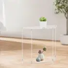 Acrylic Side Table Accent Table Portable Minimalist Storage Shelf Furniture