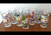 Nutella Digimom FULL SET 8 Vintage Glasses promotional 2002 Promo Tazo Digivice