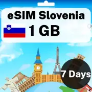 eSIM Slovenia - 1 GB - 7 Days - Travel eSIM | QR code activation