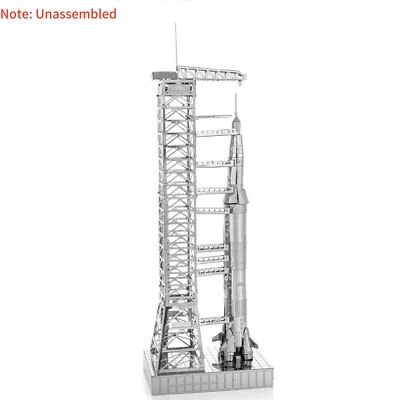 New 15cm X 5cm 1/770 Metal USA Apollo 11 Saturn V w/ Gantry Unassembled Model