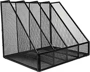 ANDRESLAD Document Rack Mesh File Holder Iron Desk Storage Office Compartment File Holder