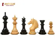 The Sikh Regiment Series Chess Pieces in Ebonywood and Boxwood - 4.5" King