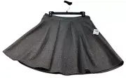 Charlotte Russe Skirt Womens size Large Gray Flare Pull On Stretch New