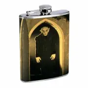 Nosferatu Dracula 1922 Vampire Flask D181 8oz Stainless Black & White at Doorway