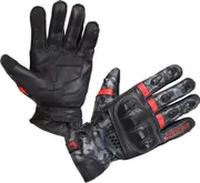 Modeka Valyant Motorcycle Gloves, black-red, Size 2XL for Men Black Red