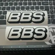 2 BBS Wheels Vinyl Decals Stickers Graphics MATTE BLACK