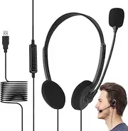 USB Computer Headset with Mic | Stable Game Headphones,Comfortable and Stable Game Headphones for Tablet, Pc, Home, Game