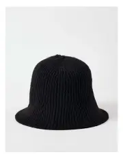 [Piper] Hobart Knitted Bucket Hat in Black