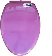 Toilet seat Soft Close Toilet Seat Elongated, Slow Close Toilet Seats,Colored Toilet Seat, Never Loosen,PP Material,Easy Clean,Quick-Release Hinges,Red(Purple)