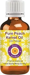 Deve Herbes Pure Peach Kernel Oil (Prunus persica) 100% Natural Therapeutic Grade Cold Pressed 30ml (1.01 oz)