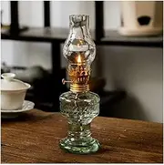 Classic Oil Lamp Classic Kerosene Lamp with Wick Indoor Emergency Lighting Home Decor Oil Lamp Clear Glass Hurricane Lamp Portable