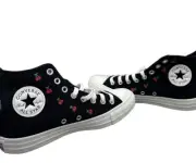NEW Women's Converse Chuck Star Cherries Hi Floral Spring Shoes A08142F Black