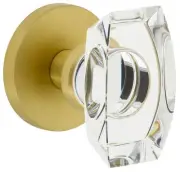 Viaggio CLOSTA_PSG_234 Circolo Solid Brass Passage Door Knob Set - Brass