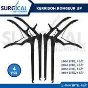 4 Pcs Kerrison Rongeurs 6" Black (1, 2, 3, 4mm) 45 Degree Up Cervical German Gr