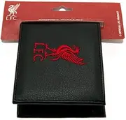 L.F.C Liverpool Leather Embroidered Wallet, Black, Bi-fold