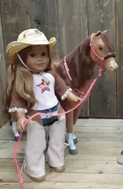 Custom 20" Horse Halter w/Nose Wrap -fits American Girl, Our Generation, Battat
