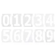 5 Inch Number Stencils Reusable Plastic Numbers Templates Set 0-9, White 10pcs
