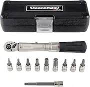 Venzo Bicycle Bike 1/4 Inch Driver - Torque Wrench Allen Key Tools Socket Set Kit 2-24Nm - Small Adjustable