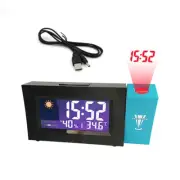 Projection Digital Alarm Clock Date Snooze Function Adjustable Angle2547