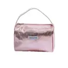 Glitter Sequins Makeup Bag PU Toiletry Organizer Handheld Cosmetic Bag Travel