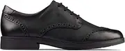 [Clarks] Aubrie Craft Y Senior School Shoes - Black, Size 3.5