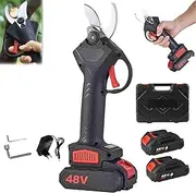 Power Shears, Pruner, Cordless Power Scissors, 2025 Upgraded Electric Pruning Shears for Gardening, Blade Tree Trimmer, 48V Powerful Motor, for Gardening Tree Branch,2 Battery