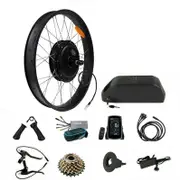 TDR 1500W Electric Fat Snow Bike Conversion Kit 26x4.0 Rear Hub, 48V 15AH Battery, Pedal Assist, 60km/h Speed, Twist Throttle, 7-Speed Freewheel, Disc Brake, 170mm Fork Width