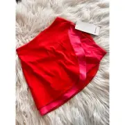 NWT Lululemon Womens Asymmetrical Layered High-Rise Tennis Skirt Pink Red Size 2