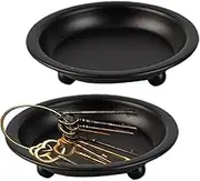 Fravsiu Round Candle Holders Trays Home Decorations,Round Candle Tray,Iron Candle Holders | Decorative Candle Holders Farmhouse Tray for Kitchen Counter Decorations