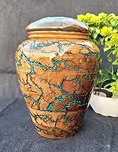 Resin and Wooden Cremation Urn for Human Ashes - Personalized Adult Funeral Box for Male/Female - Custom Large Urn