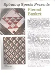 PIECED BASKET QUILT PATTERN w/Stencil from Spinning Spools Oxmoor House 1989