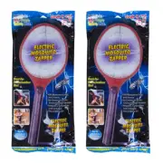 2x Handheld Racket LED Battery/Electric Assorted Mosquito/Insects Zapper/Catcher