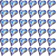 uxcell 40 Pcs 3D Heart Deep Blue Nail Rhinestones 12x13mm K9 Glass Crystal Rhinestones Pointed Back Crooked Heart Gems for Nail Charm Art DIY Decoration Craft