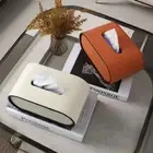 Light Luxury Ellipse Leather Tissue Box Napkin Holder Home Decor