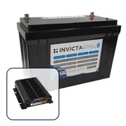Invicta 12V 125Ah Lithium Battery with Bluetooth + BMPRO 30A 12V DC to DC Battery Charger