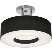 AFX Inc. MCF1214MB-BKSF Montclair Semi-Flush Mount Satin Nickel