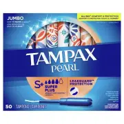 Tampax Pearl Super Plus Absorbency Tampons 200ct