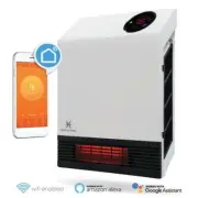 infrared wall space heater 1000-watt plastic 2-heat wi-fi thermostat indoor