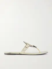 [Tory Burch] Tory Burch - Miller Cutout Metallic Synthetic Material Sandals - Gold - US9 US 9 Gold