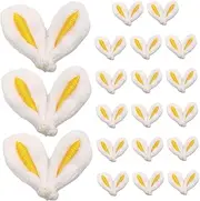 30pcs Fabric Bunny Ears Hairpin Accessories for Cute Rabbit Ear Charms for Hair Clips Crafts and Scrapbooking Materials